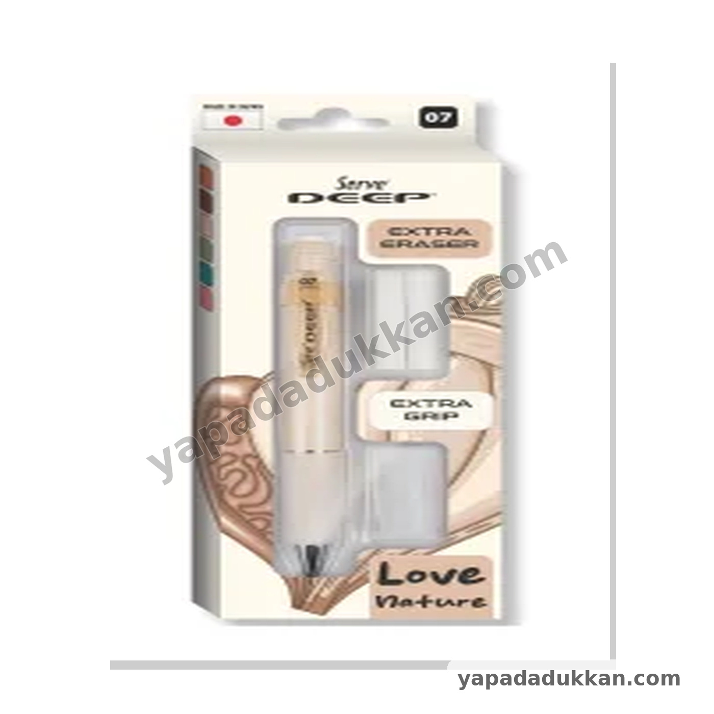 Serve Deep Toprak Tonları 0.7 mm Versatil Kalem + Grip + Silgi Yedekli 3’lü Set – Fildişi