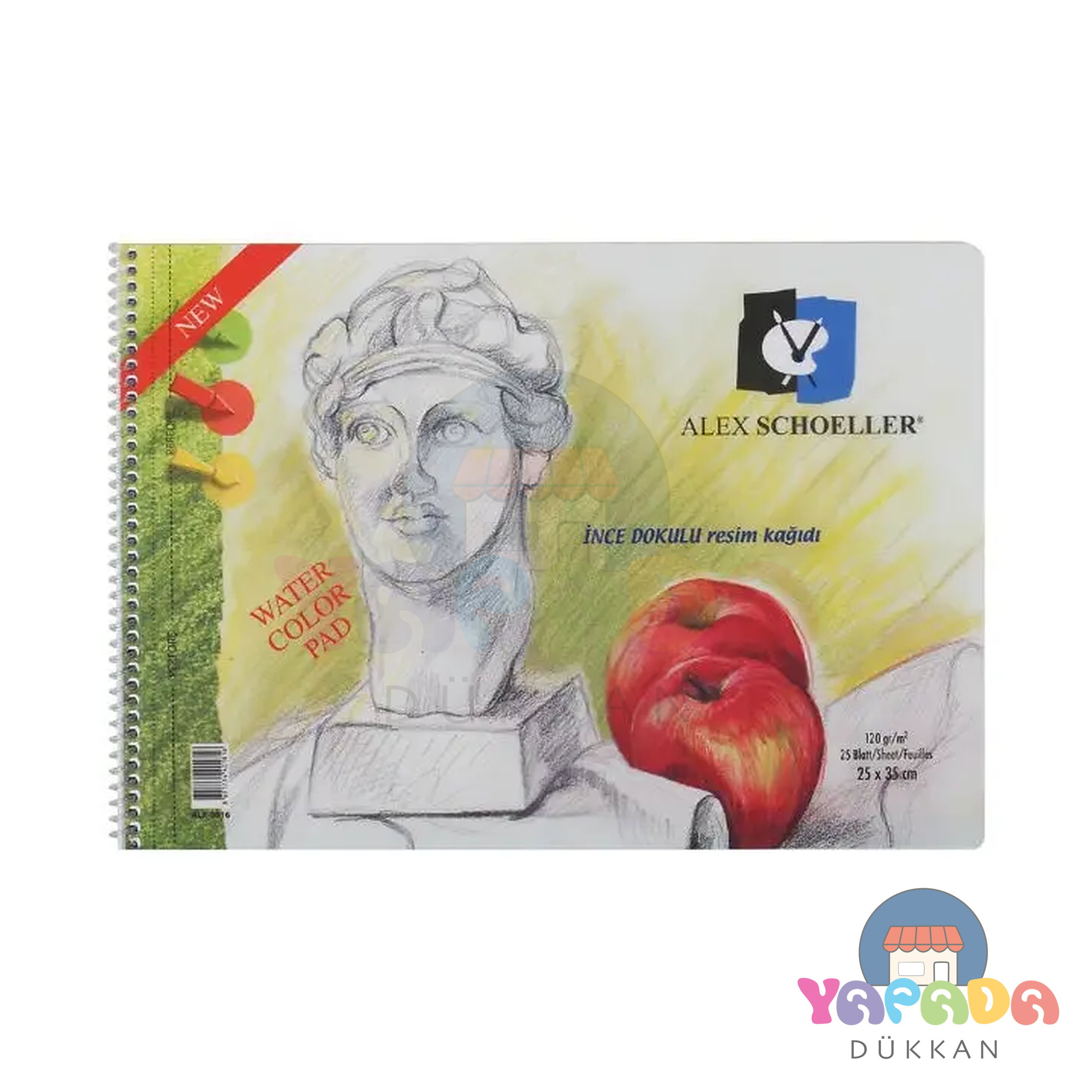 Alex Schoeller 25x35 120 Gr Pp Kapak Spiralli Resim Defteri 25 Yp Alx-0816