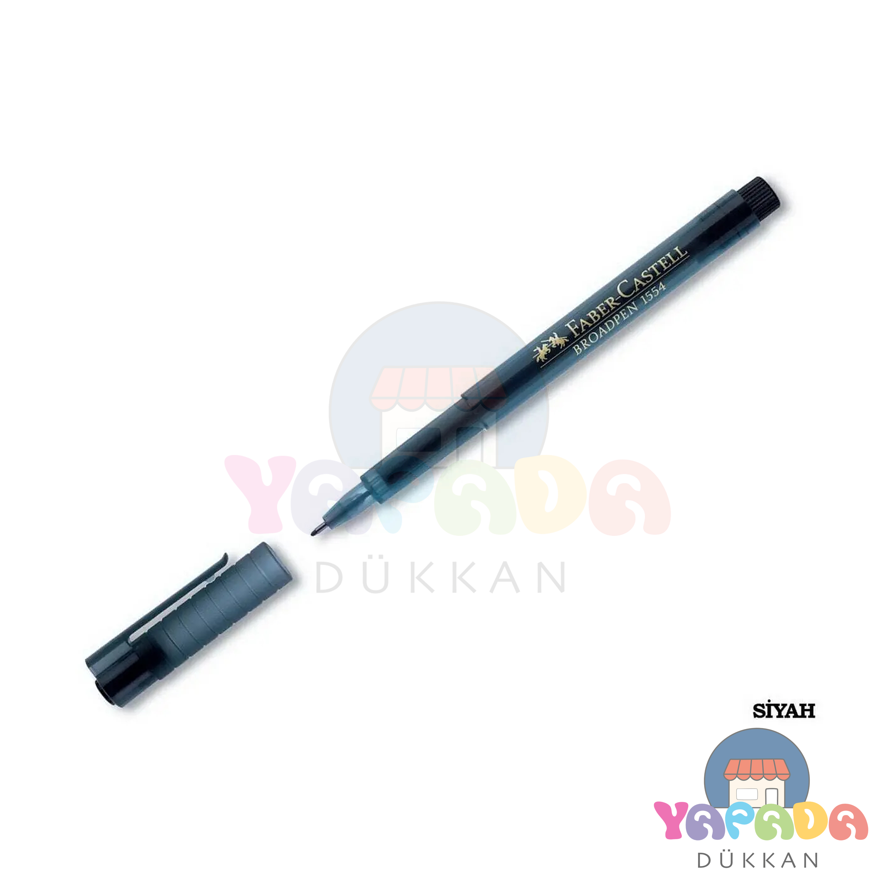 Faber Castell 1554 0.8 mm BROADPEN Siyah