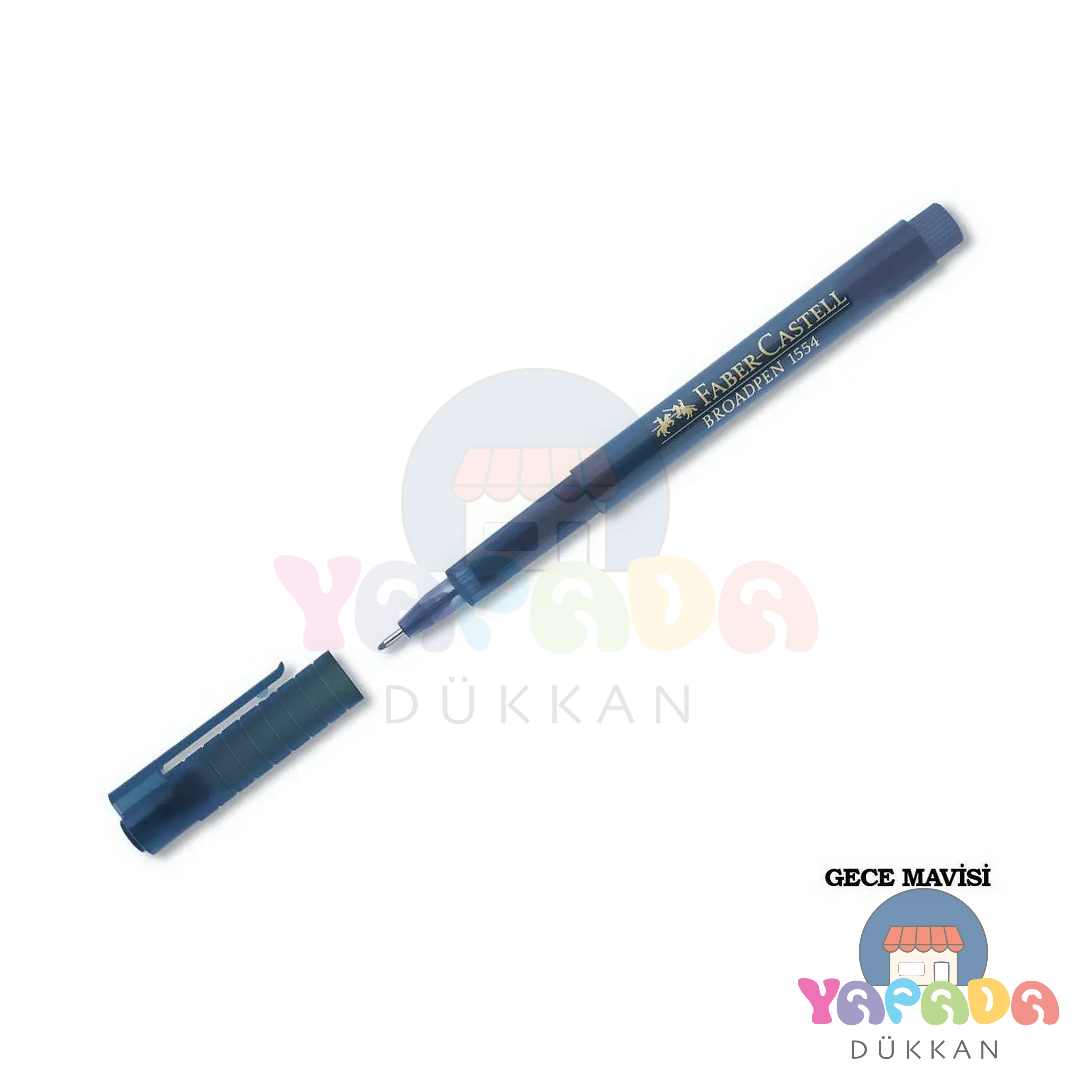 Faber Castell 1554 0.8 mm BROADPEN Gece Mavisi