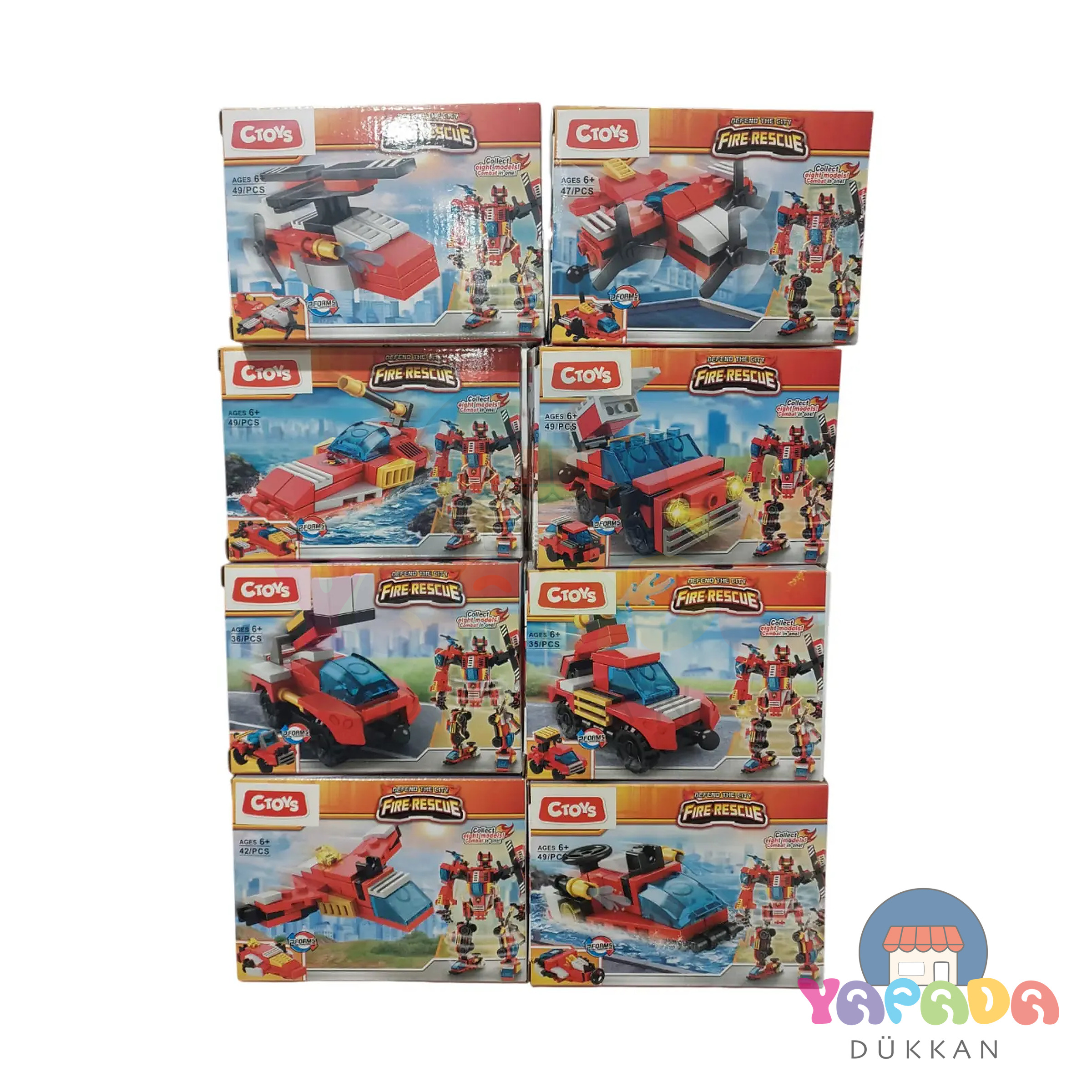 CToys İtfaiye Aracına Dönüşebilen Bloklar