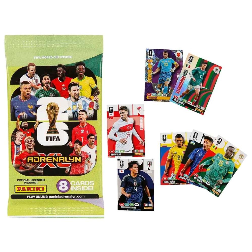 Panini FIFA World Cup 2026 Adrenalyn XL Trading Card 8’li Paket