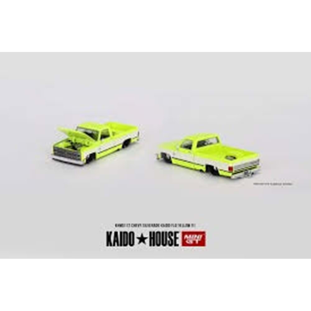 Mini GT 1/64 CHEVROLET SILVERADO FLO YELLOW V1