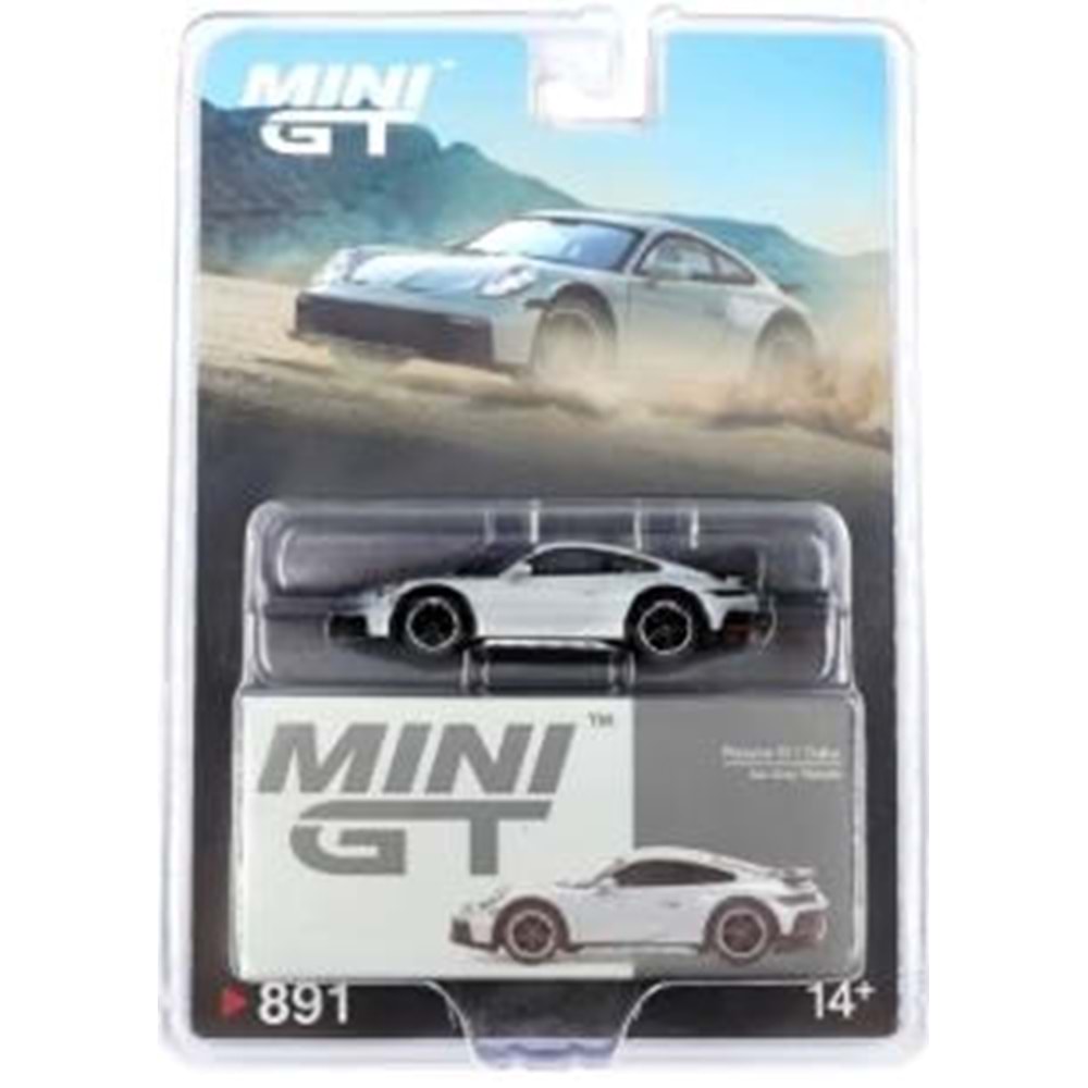 Mini GT 1/64 Porsche 911 Dakar Ice Gray Metallic