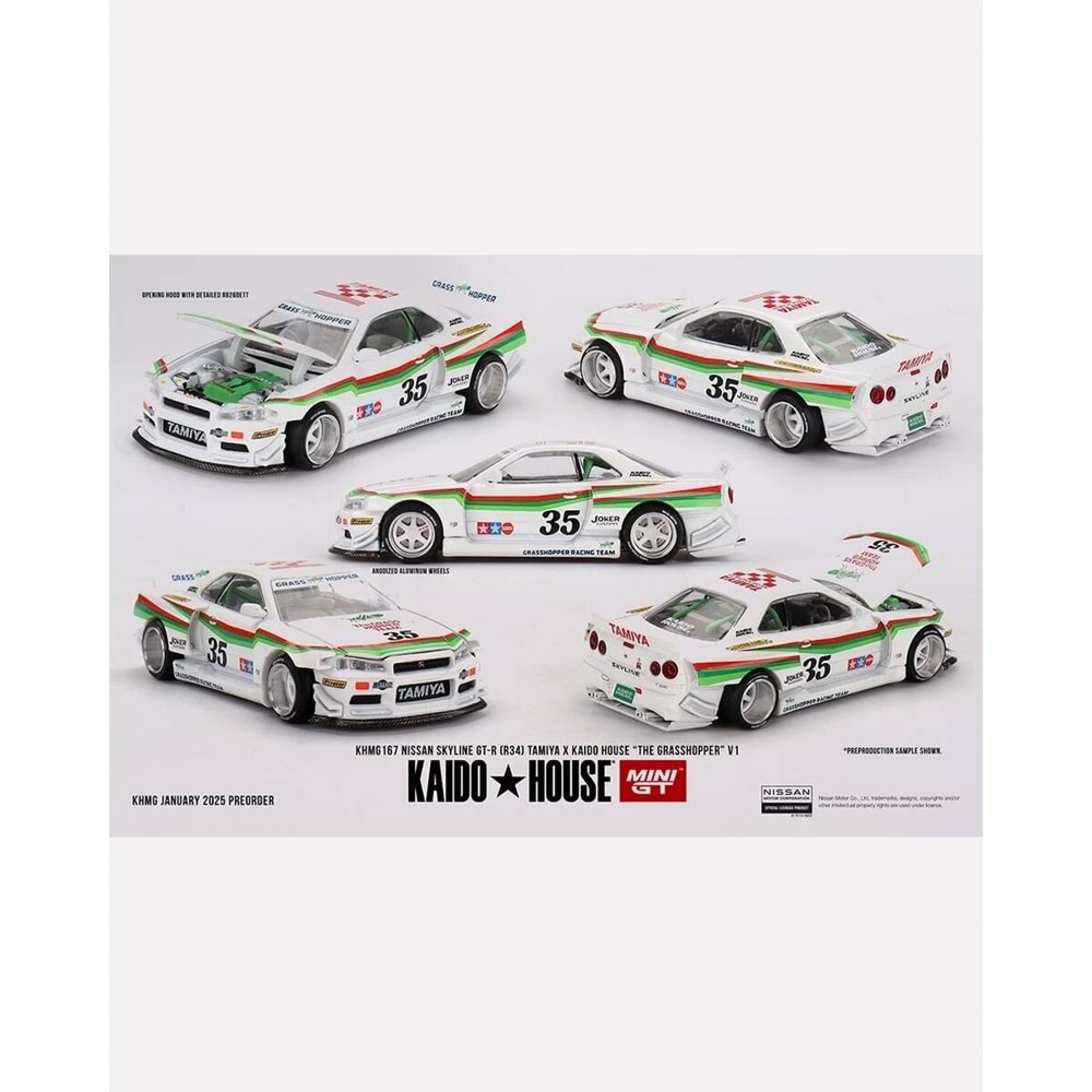 Mini GT 1/64 Nissan Skyline GT-R R34 The Grasshopper