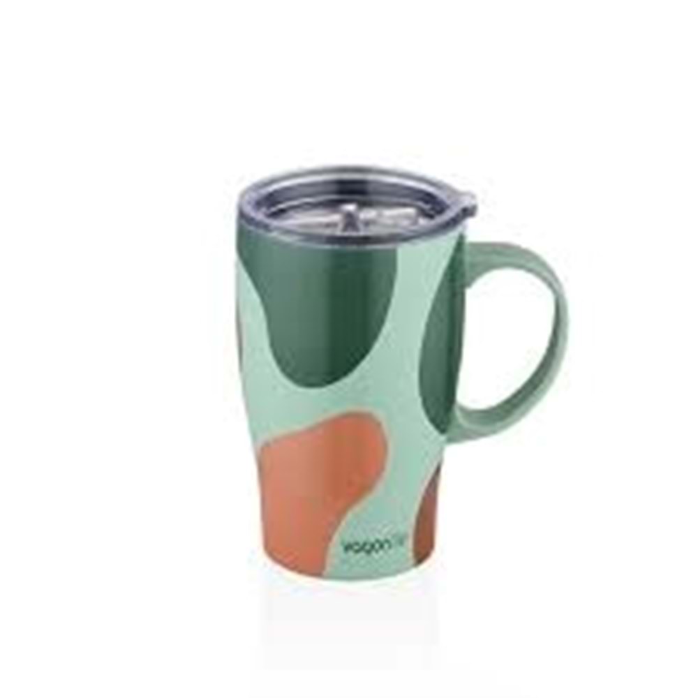 Vagonlife 480ml Çelik Termos Kluplu Bardak Yeşil VGN-8136