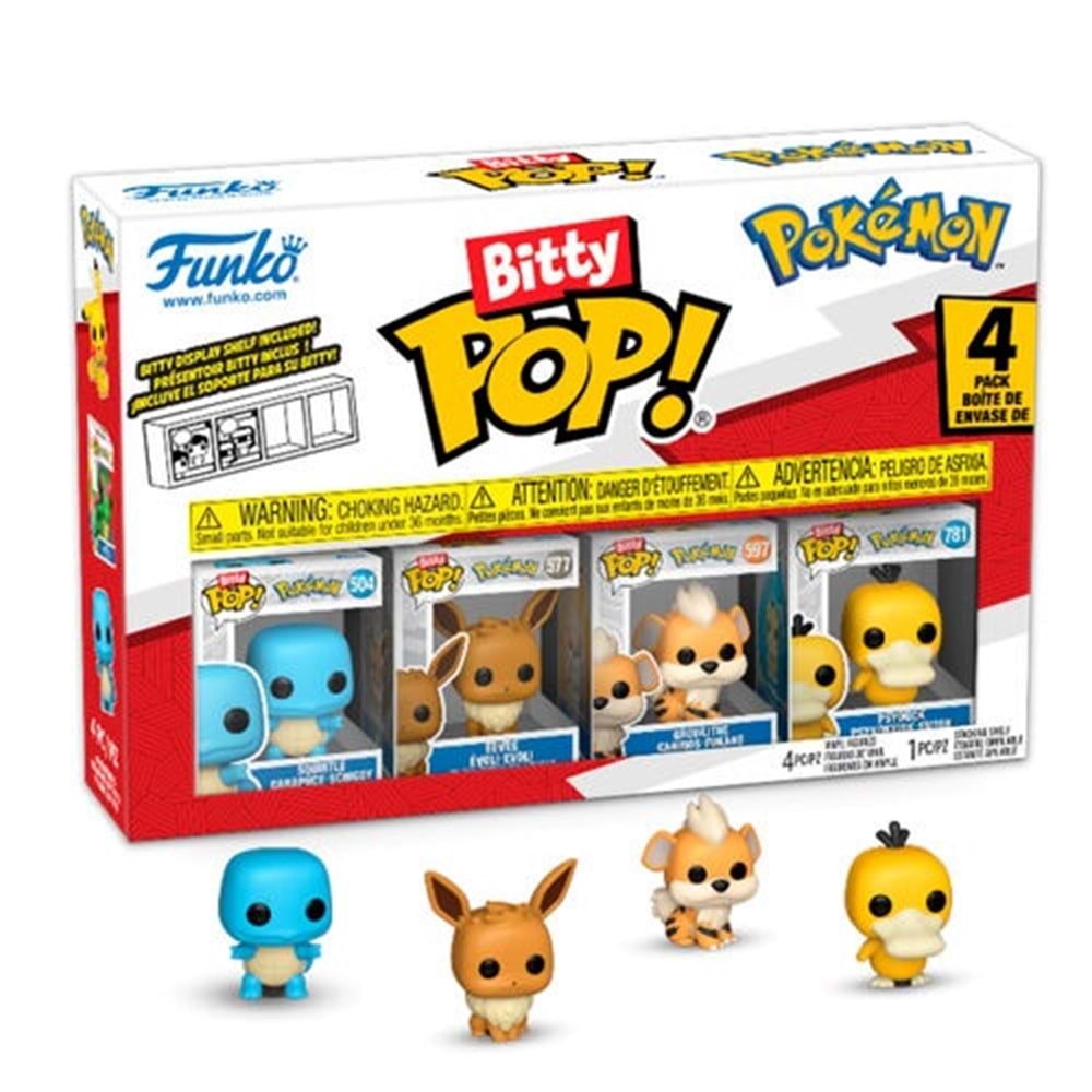 Funko Bitty POP: Pokemon- Squirtle 4'lü Paket