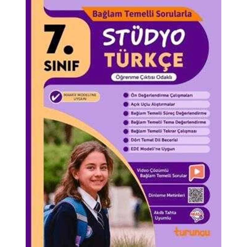 Tudem Turuncu 7. Sınıf Stüdyo Türkçe Yardımcı Ders Kitabı