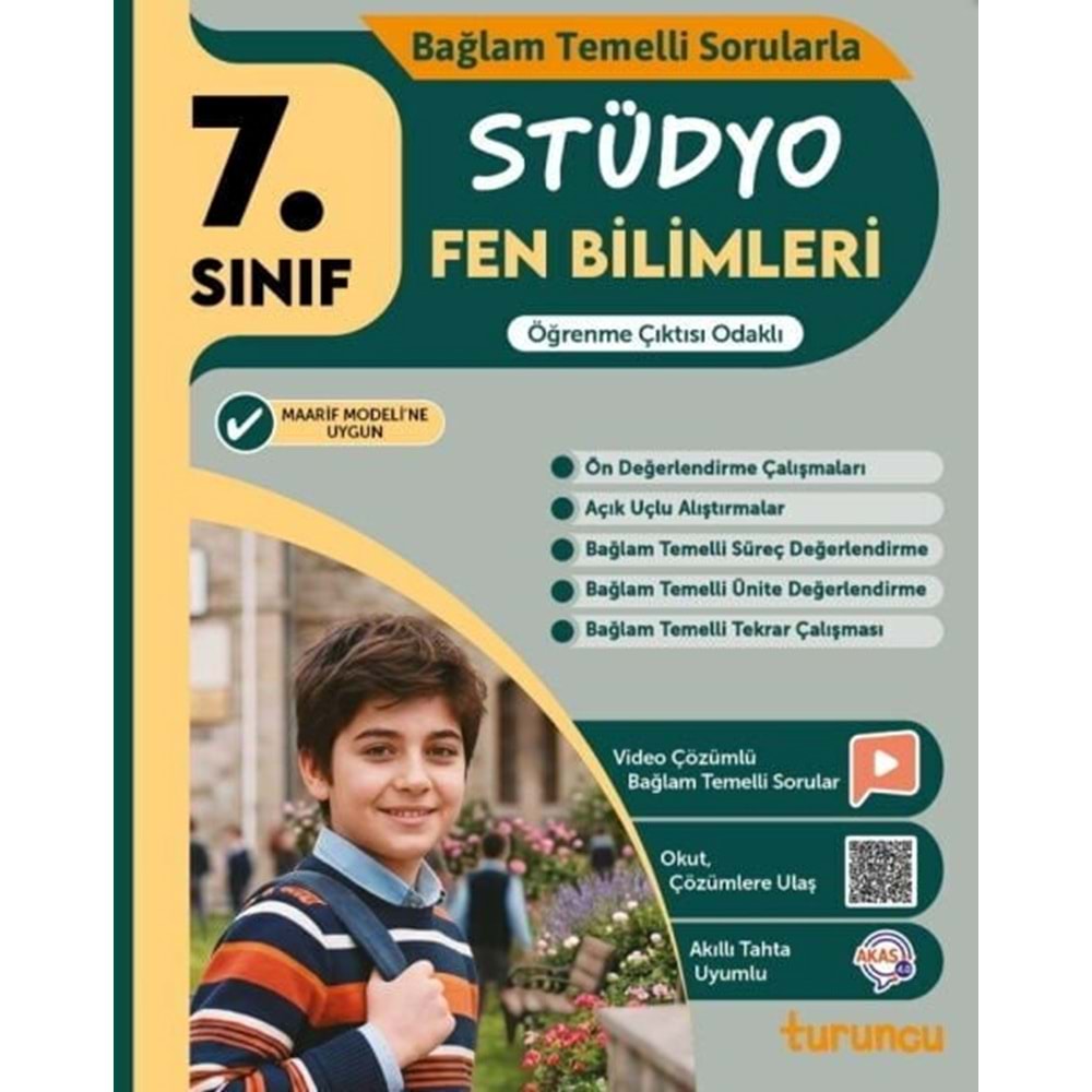 Tudem Turuncu 7. Sınıf Stüdyo Fen Bilimleri Yardımcı Ders Kitabı