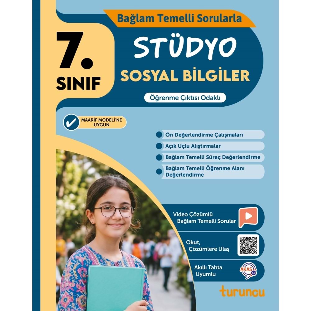 Tudem Turuncu 7. Sınıf Stüdyo Sosyal Bilgiler Yardımcı Ders Kitabı