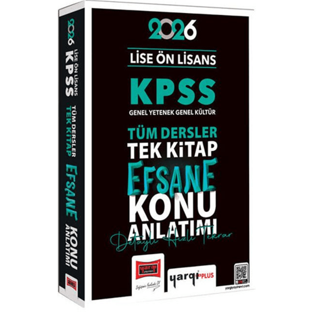 Yargı Yayınları 2026 KPSS Lise Ön Lisans GK-GY Tüm Dersler Tek Kitap Efsane Konu Anlatımı