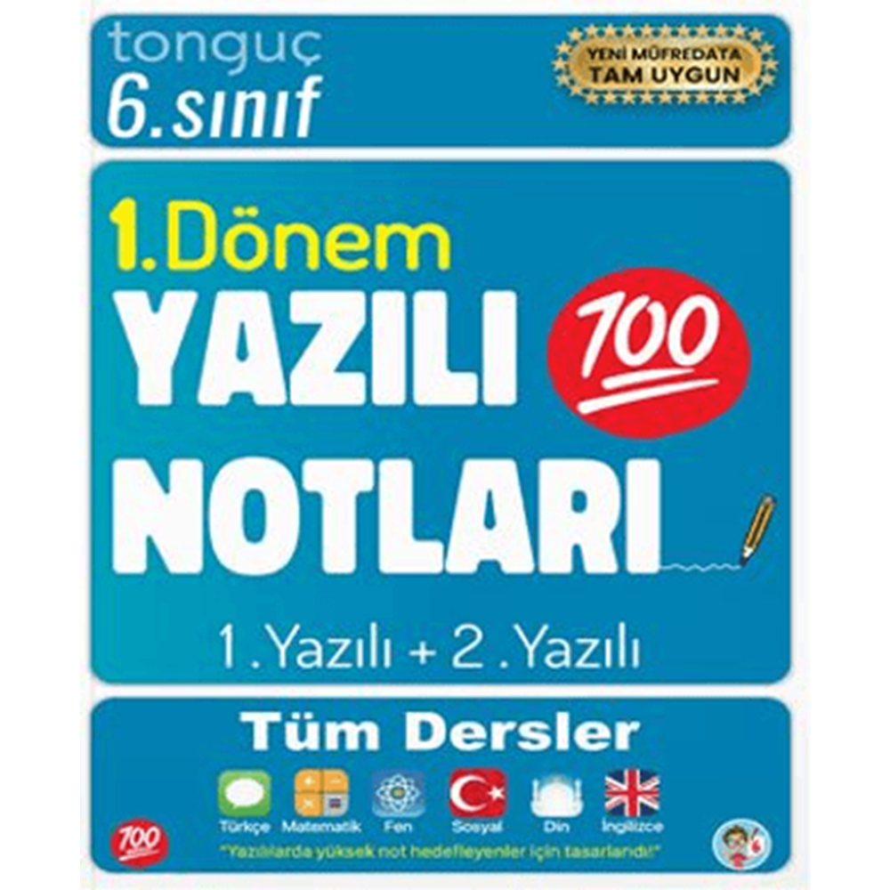 6. Sınıf Yazılı Notları 1. Dönem 1 ve 2. Yazılı - Kolektif - Tonguç Akademi