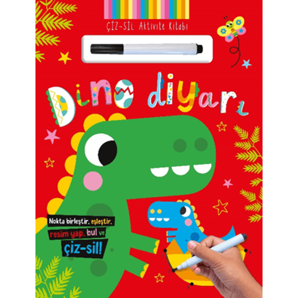 Çiz – Sil Aktivite Kitabı Dino Diyarı - Kolektif - İndigo Çocuk