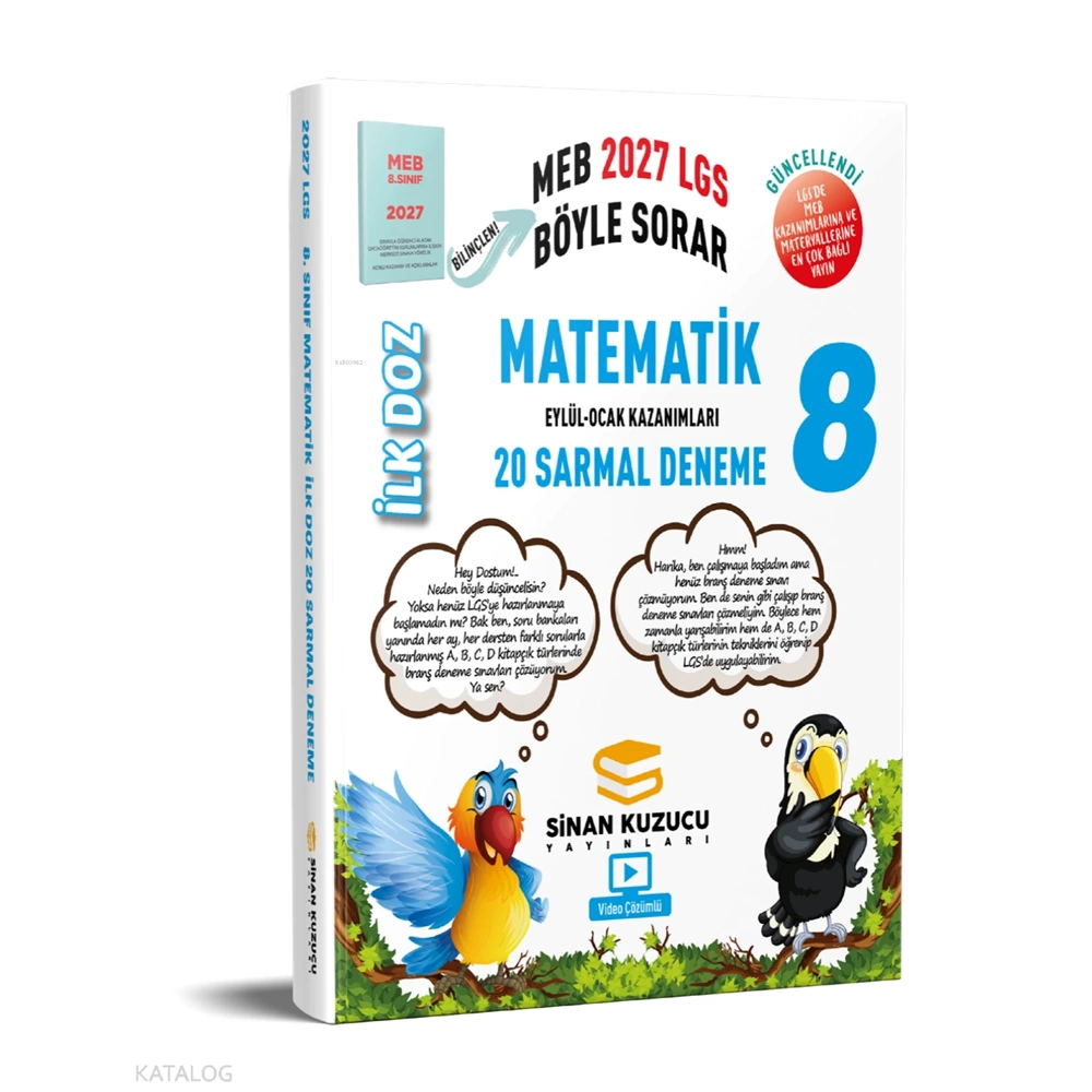 8. Sınıf İlk Doz Matematik Sarmal Deneme - Kolektif - Sinan Kuzucu Yayınları