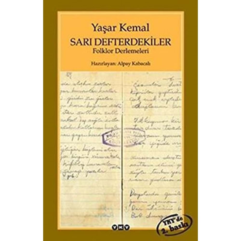 Sarı Defterdekiler - Yaşar Kemal - YKY.