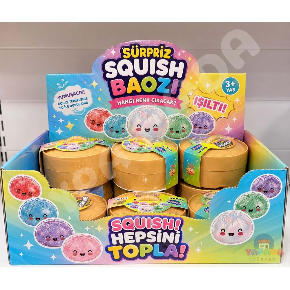Seher Hediyelik PL59514 Çin Mantısı Simli Sürpriz Kutu Squishy Oyuncak