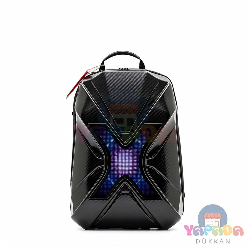 Jarmend XB-1 Uzay Yolu Xenon-1 LED'li 32 x 17,5 x 31,5 cm Karbonfiber Bluetooth Kontrollü Sırt Çantası