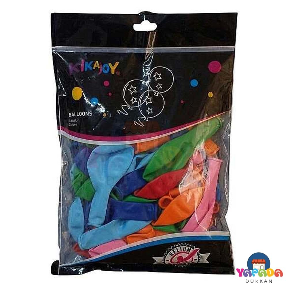 Kikajoy 2006680-13 12 İnç Karışık Pastel Renkli Parti Balonu