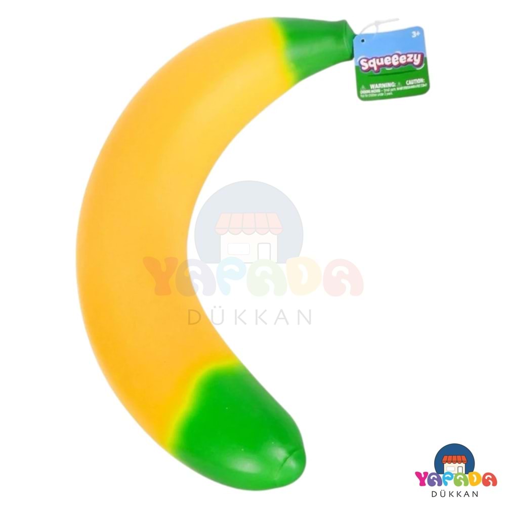 Squeezy Banana Muz Şeklinde Sıkılabilir Duyu Oyuncağı