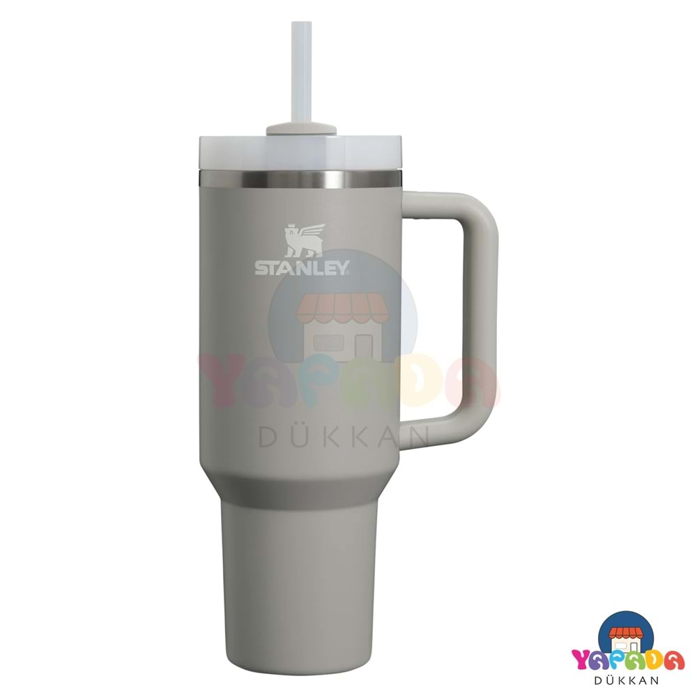 Stanley Quencher H2.O FlowState 10-10824-603 1,18 L 18/8 Çelik Kül Grisi (Ash) Kulplu Pipetli Termos Bardak