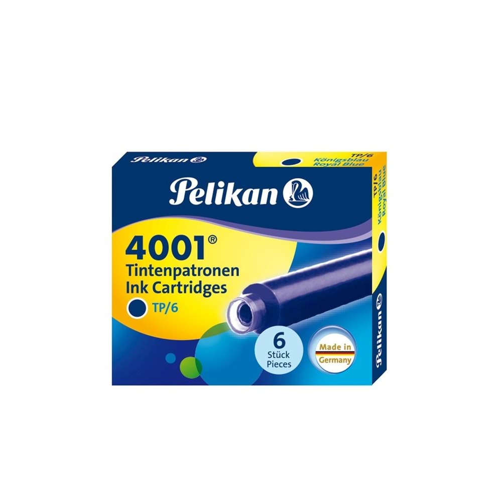 Pelikan 4001 Dolma Kalem Kartuşu 6 Lı Mavi