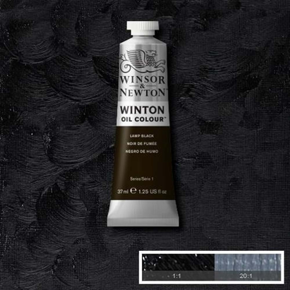 Winsor & Newton Winton Yağlı Boya 37Ml (25 ) Lamp Black 337
