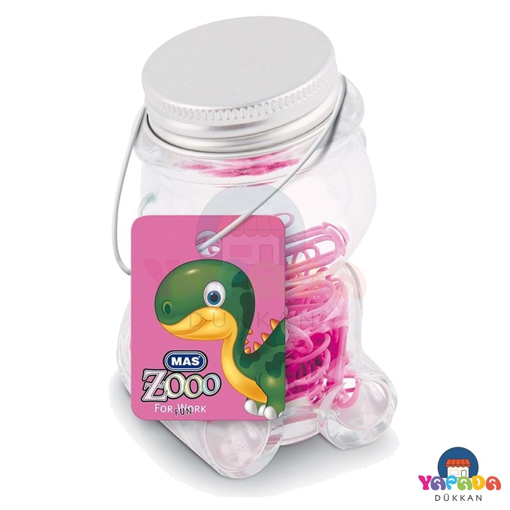 MAS Zooo 618 No:2 25 mm Pembe 140'lı Plastik Kaplı Ataş – Cam Kavanoz