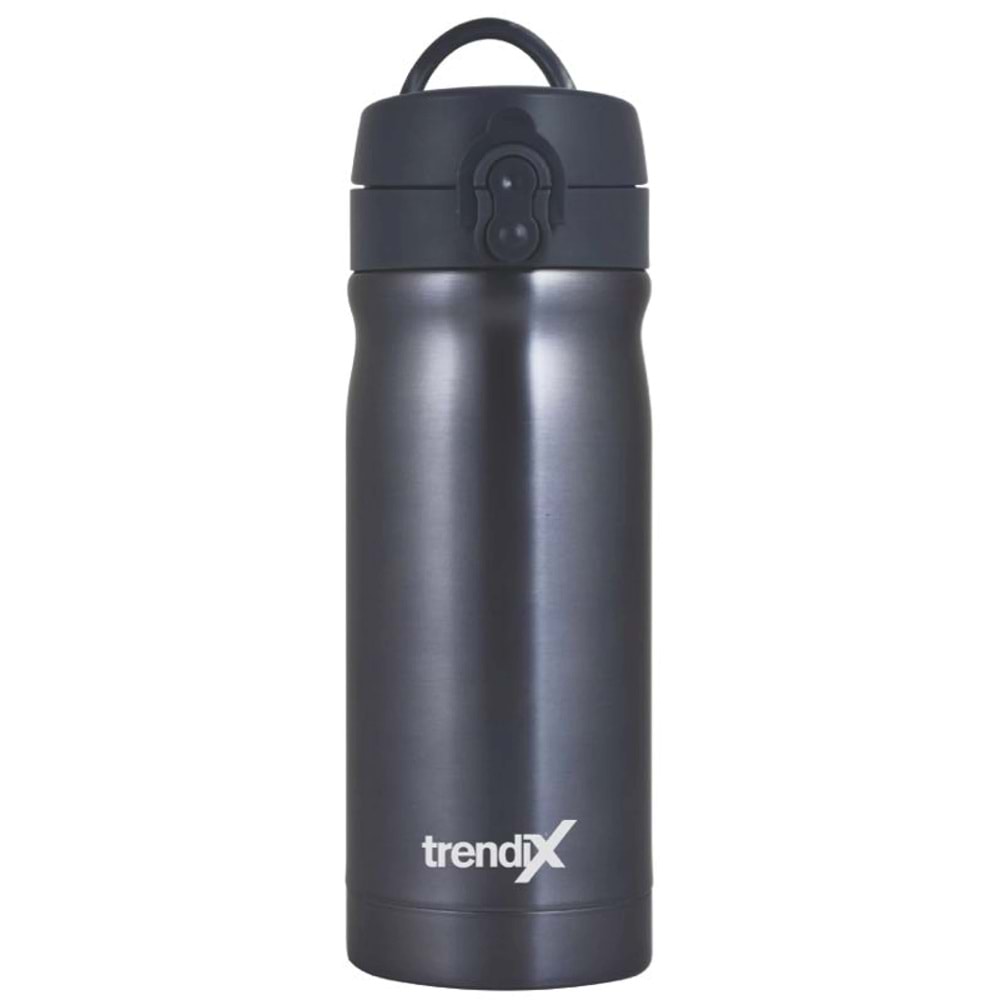 Trendix Çelik Su Matarası 350Ml Koyu Gri (Termos Özellikli)