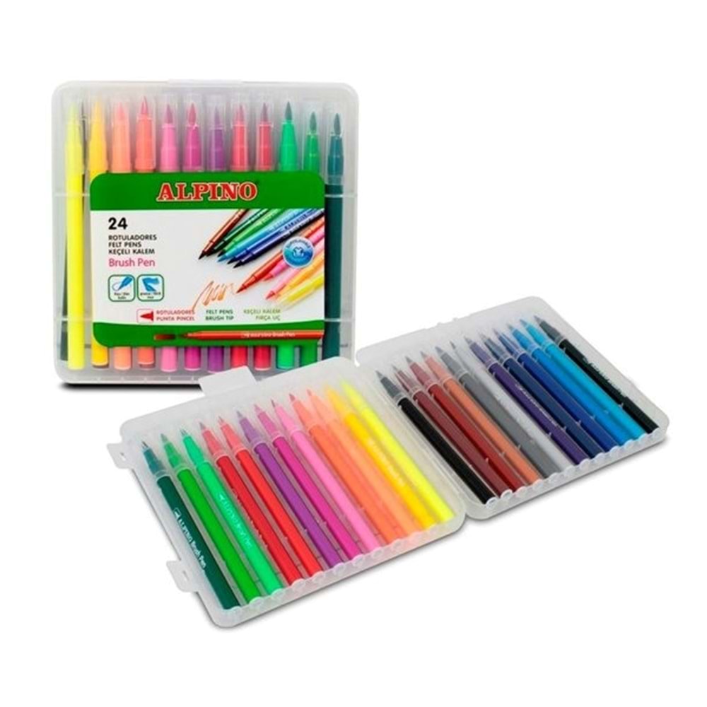 Alpino Ar-000183 Fırça Uçlu Keçeli Kalem 24'Lü