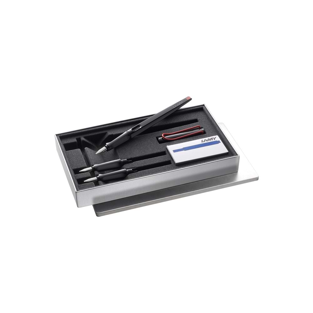 Lamy Joy Metal Kutulu Parlak Siyah Gövdeli Dolma Kalem Seti