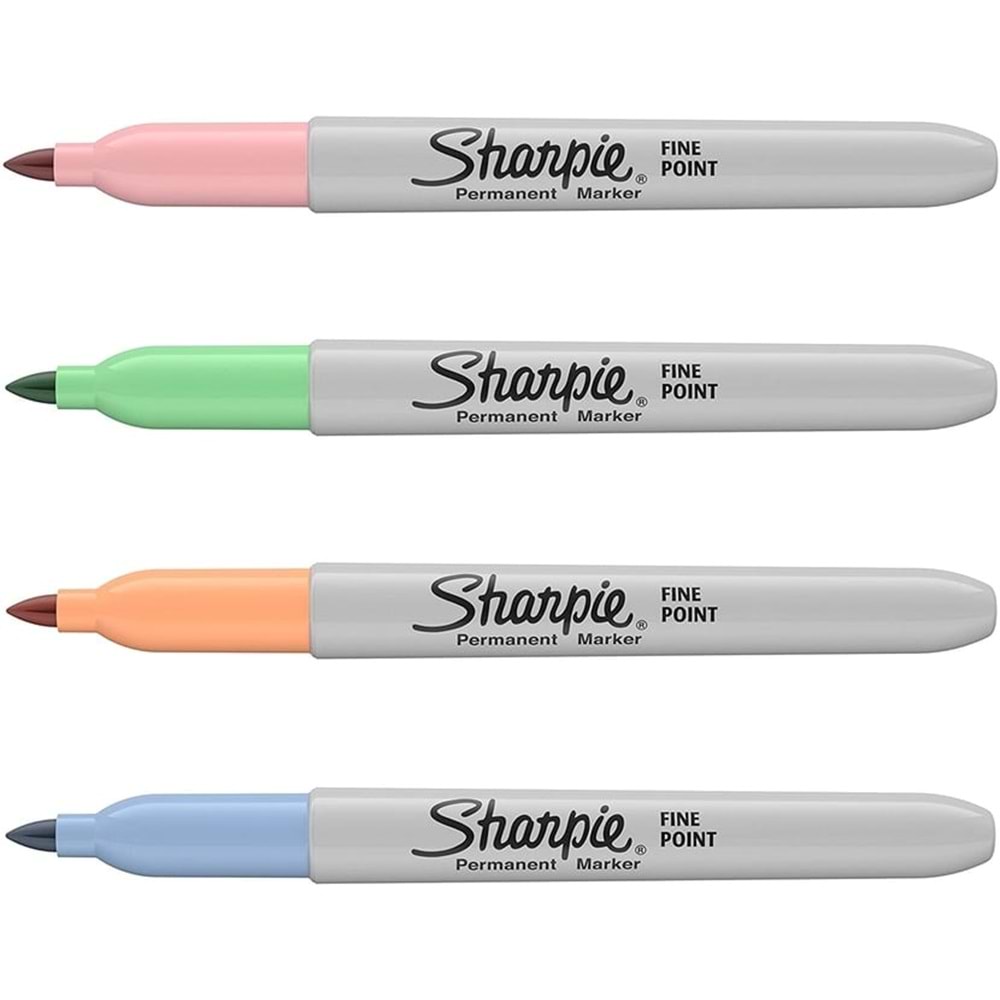Sharpie Fine Permanent Marker Pastel Renkler 4 lü Blister