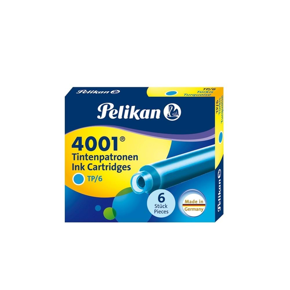 Pelikan 4001 Dolma Kalem Kartuşu Turkuaz