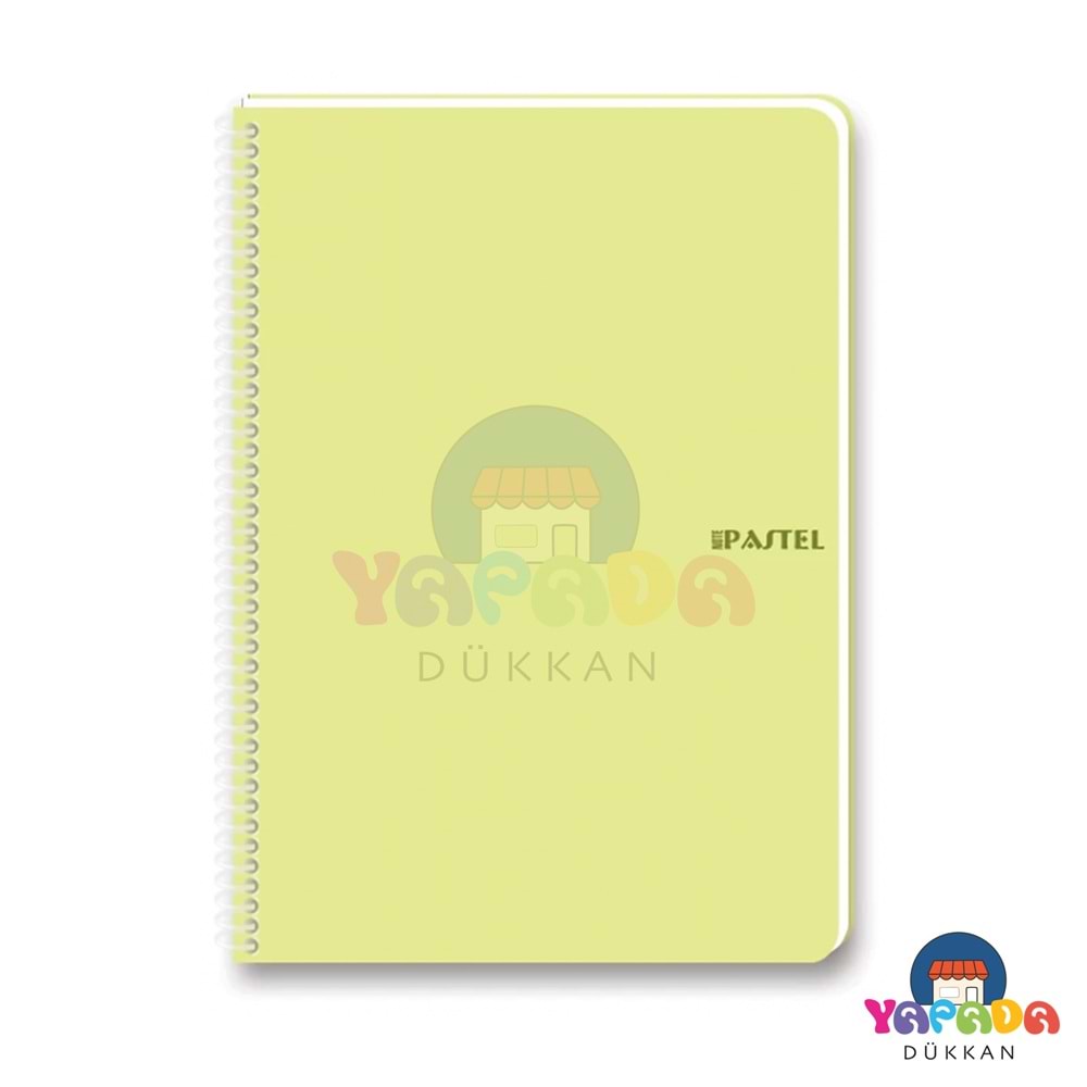 Keskin Color Pastel Note PP Kapak Spiralli A4 80 Yaprak Çizgisiz Defter Pastel Karma Renk 327720-99