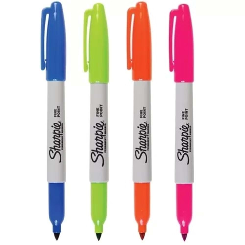 Sharpie Fine Permanent Marker Canlı Renk 4 lü Blister