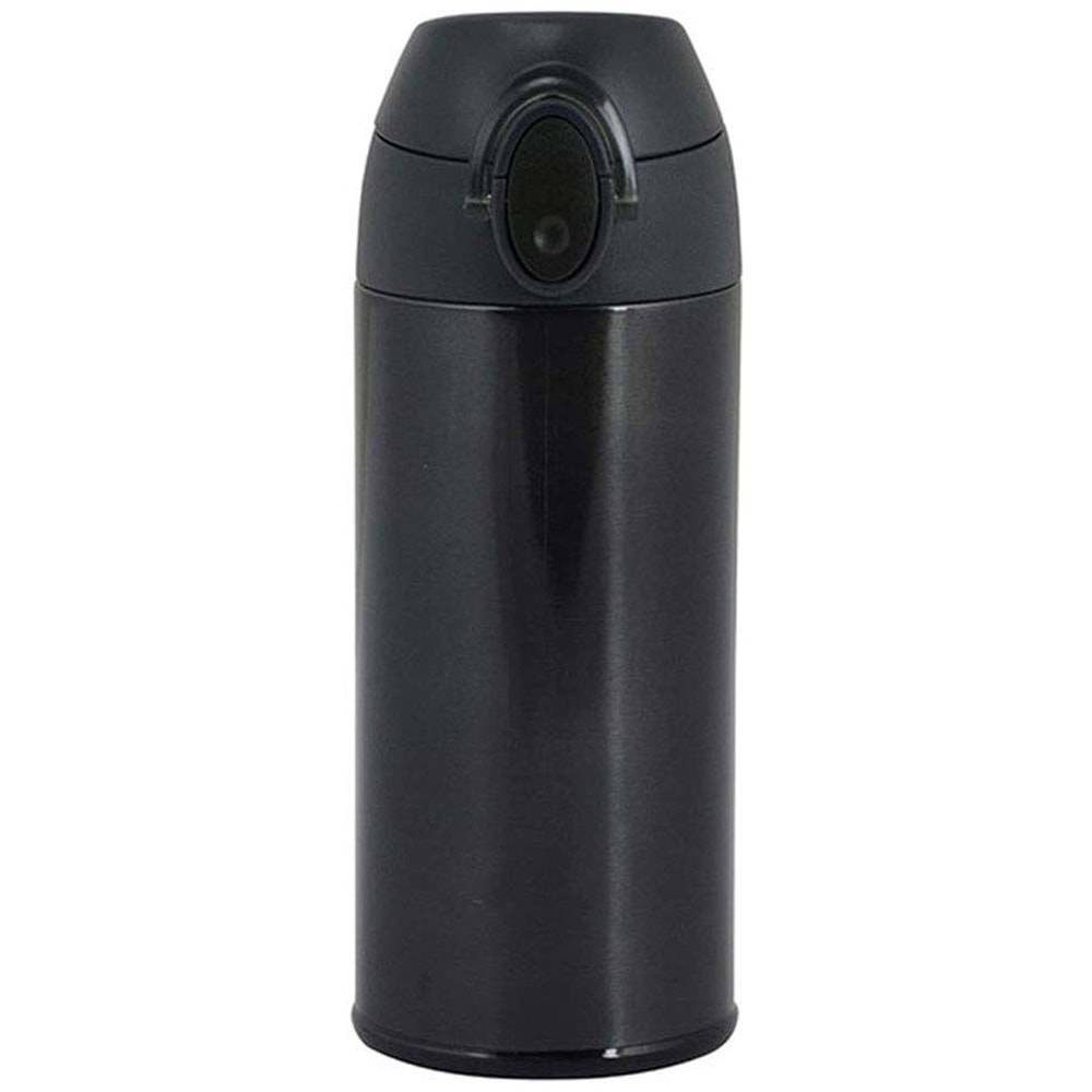 Trendix Çelik Su Matarası 350Ml Siyah (Termos Özellikli)