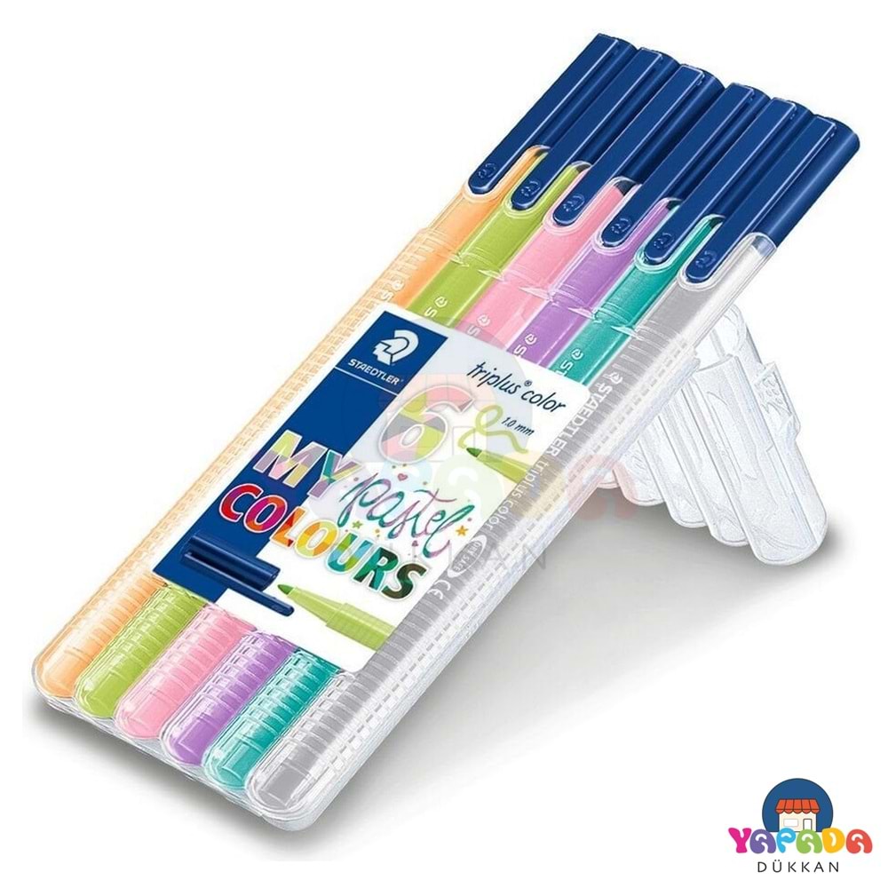 Staedtler 323 SB6CS01 Triplus Color 1,0 mm 6 Pastel Renk Keçeli Kalem Seti