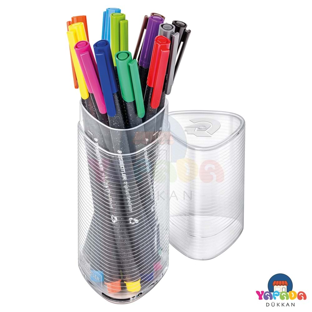 Staedtler 334 PR12 Triplus Fineliner 0,3 mm 12 Renk Üçgen Kutulu Set
