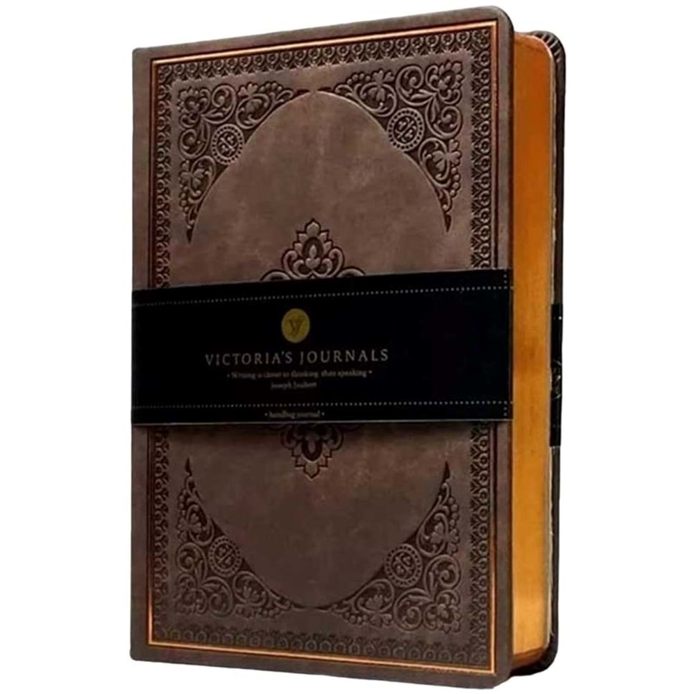 Victoria's Journals Old Book Defter 14*20 80 Gr 160 Ypr. Kahve 8682