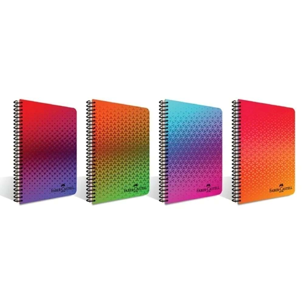 Faber-Castell Smoothie PP Kapak Spiralli A4 100 Yaprak Kareli Defter Karma Desen 5075000316000