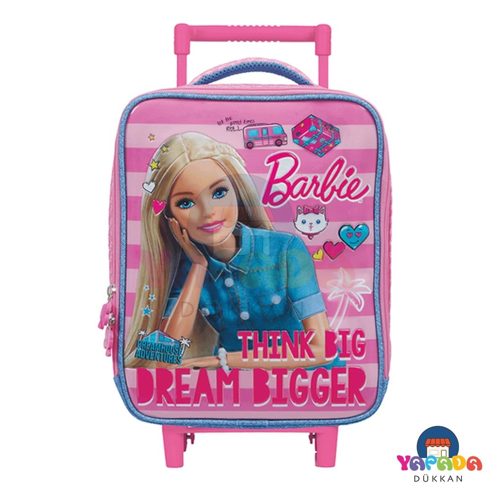 Ottonya Barbie 5006 Box Dreamhouse Lisanslı Çekçekli Anaokulu Çantası