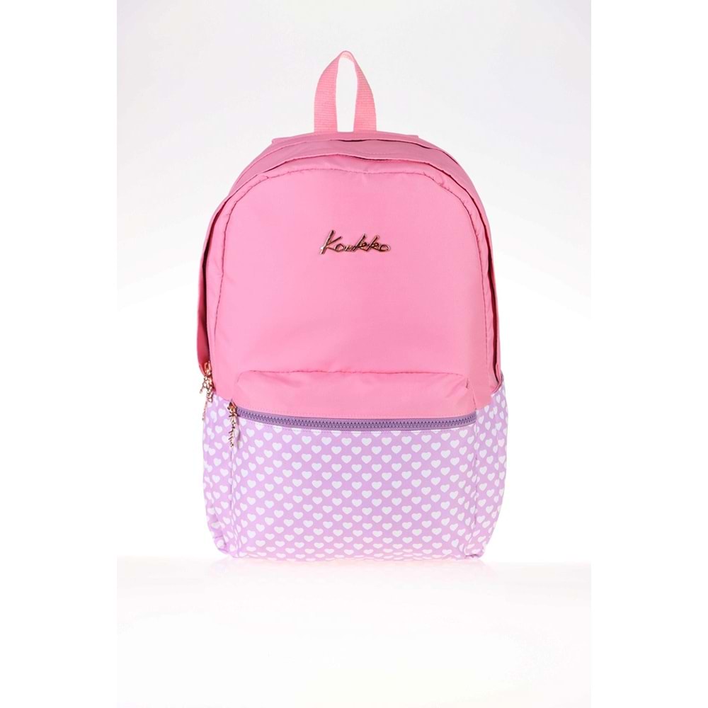 Kaukko Soft Strıpe Sırt Çantası Roze