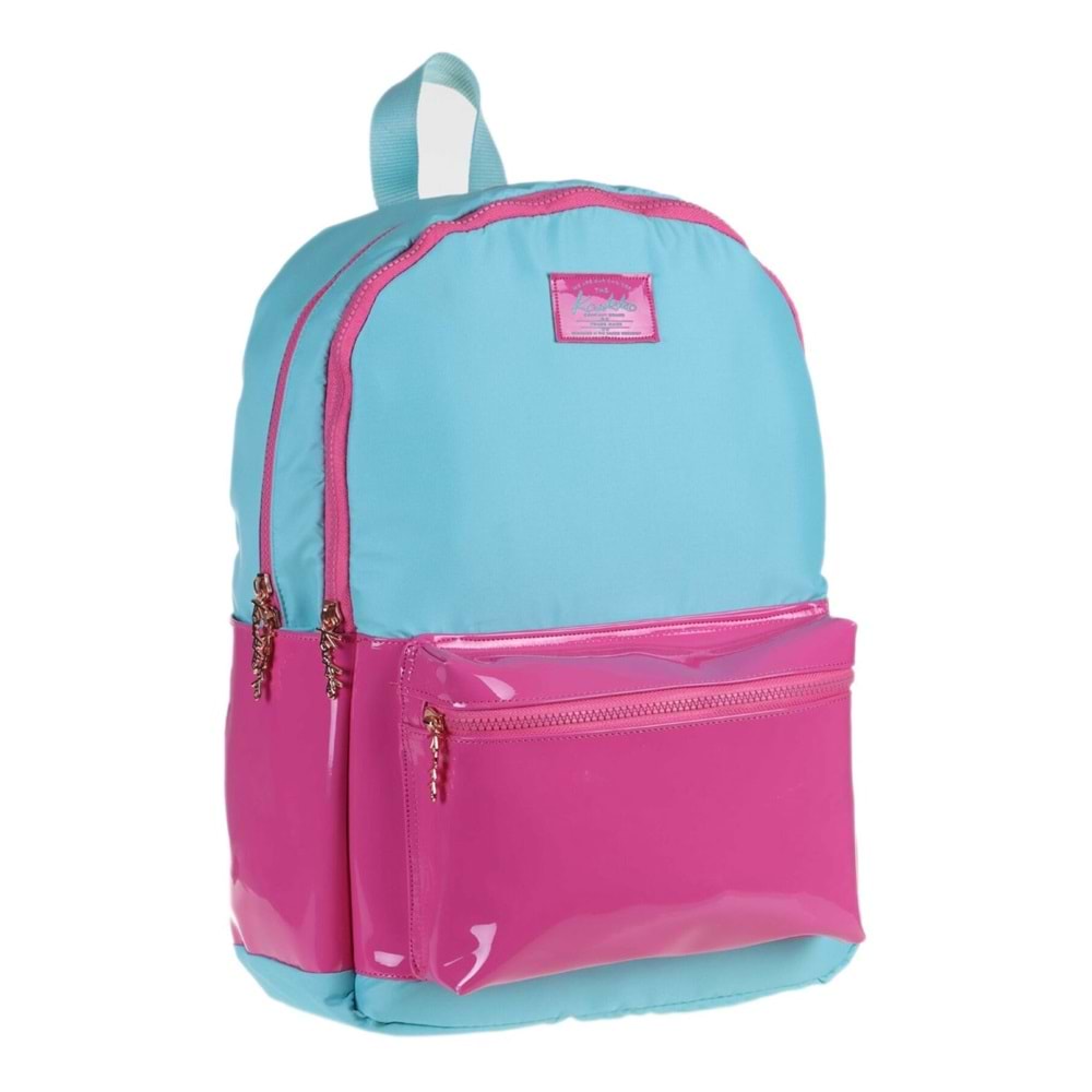 Kaukko Leather Turkuaz-pembe Sırt Çantası - Rugan