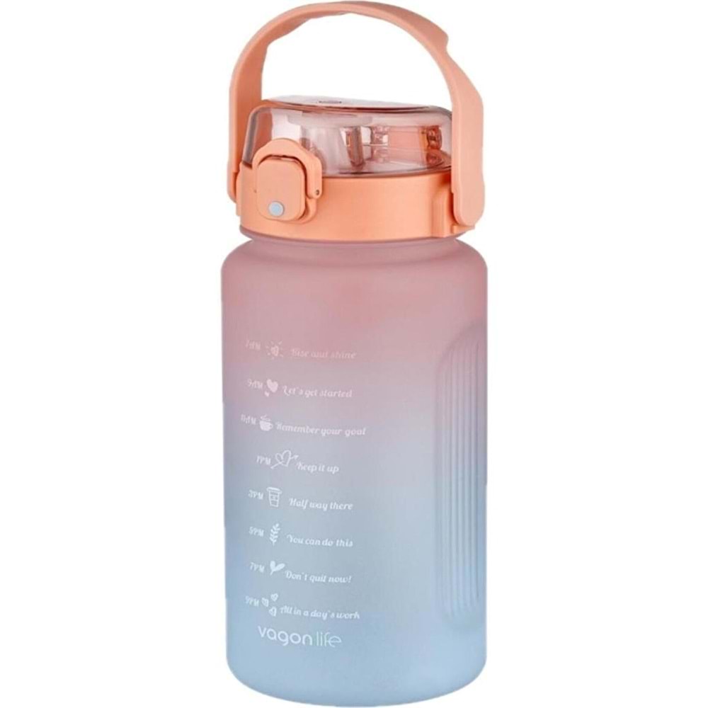 Vagonlife 1500Ml Su Matarası Vgn-2213 Turuncu Mavi
