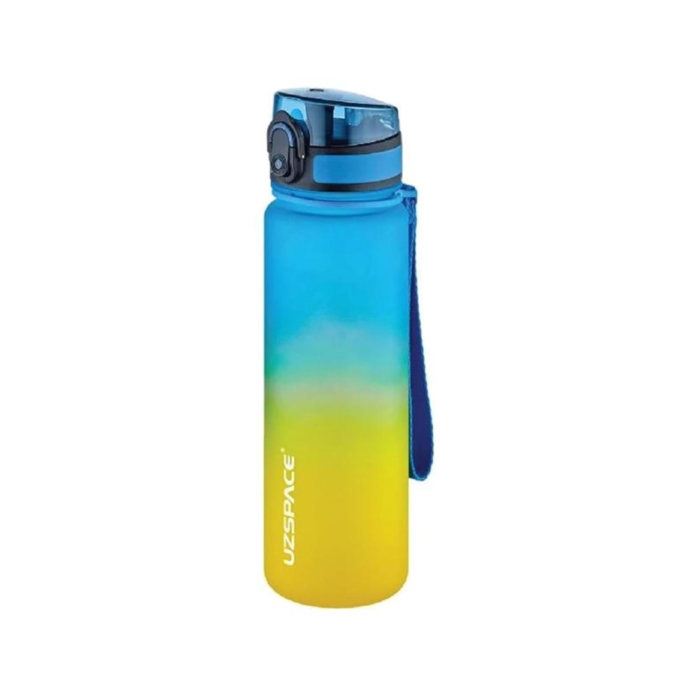 Uzspace 500ml Su Matarası Tritan 3026 Mavi-Sarı VagonLife