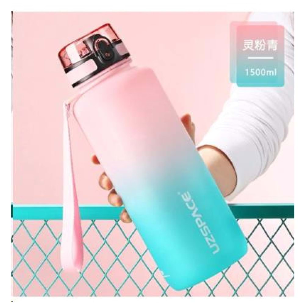 Uzspace 1500 Ml Tritan Su Matarası 3056 Pink - Green