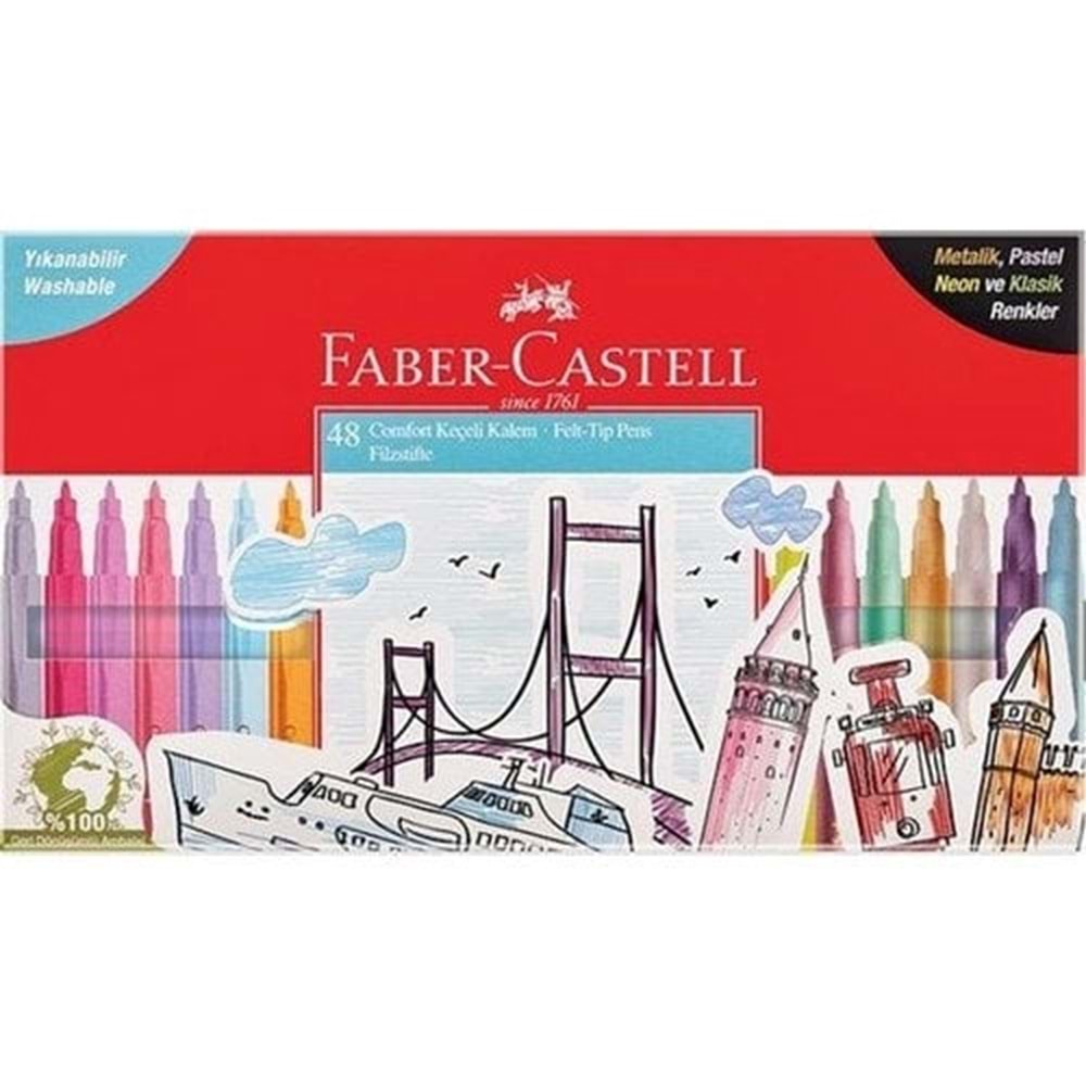Faber-Castell Comfort Keçeli Kalem 48 Renk