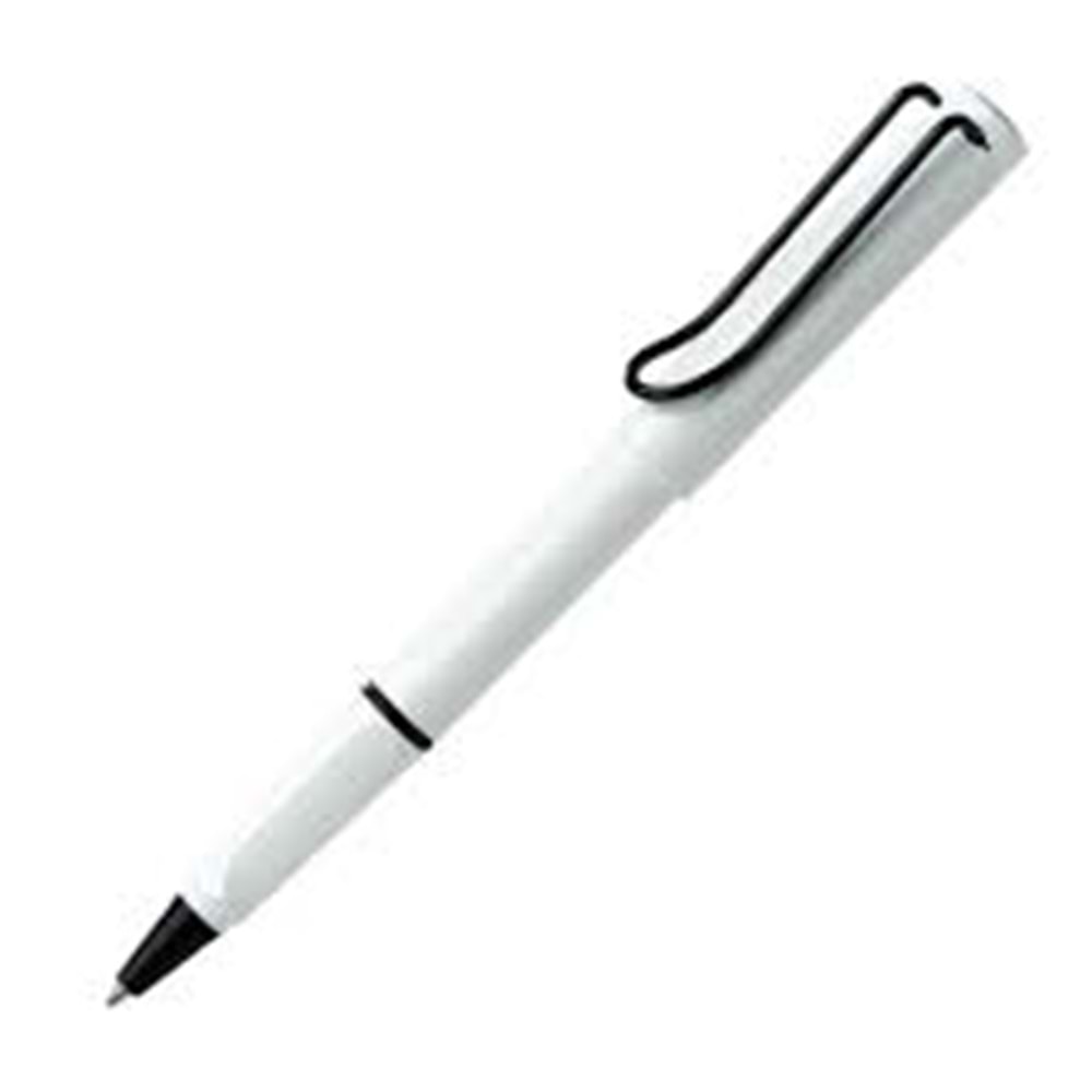 Lamy Safari Roller Kalem Beyaz / Siyah Klips