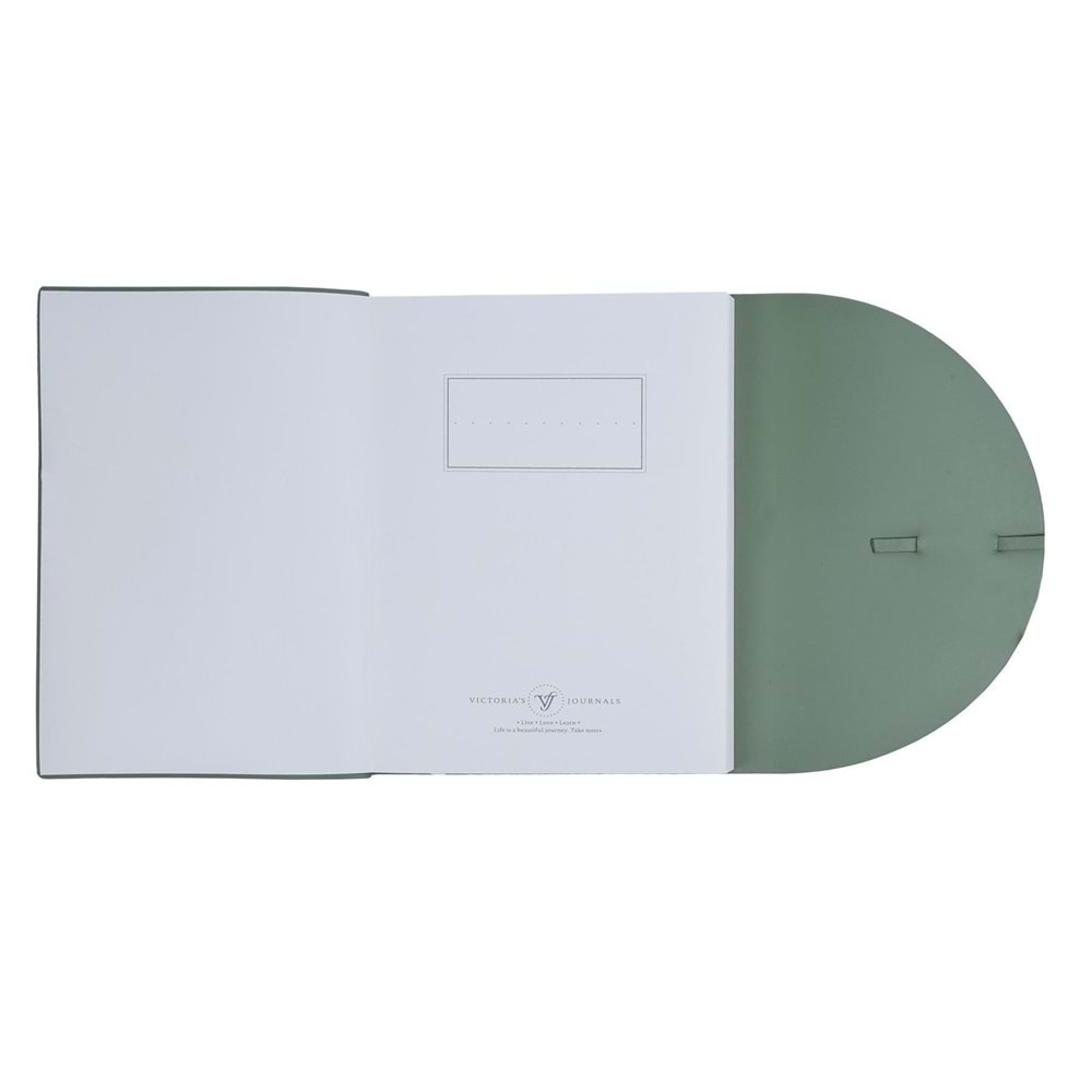 Victoria's Journals Pella Defter A5 100 gr 96 Yaprak Çizgili Green