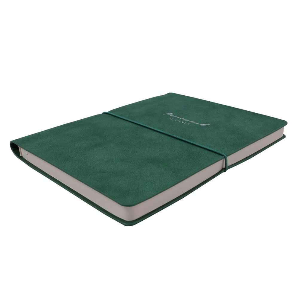 Victoria's Journals Kuka Personal Planner Defter A5 80 gr. 96 yp. Çizgili Yeşil