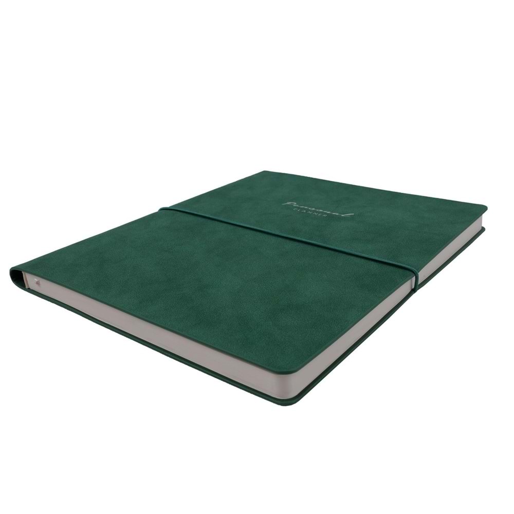 Victoria's Journals Kuka Personal Planner Defter 19x25 80 gr. 96 yp. Çizgili Yeşil